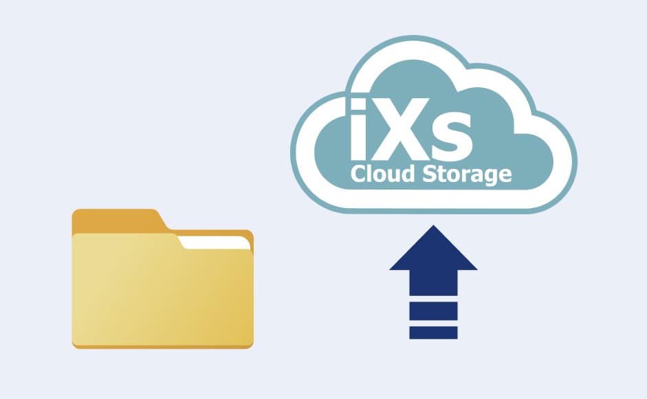 クラウドにデータをアップロード